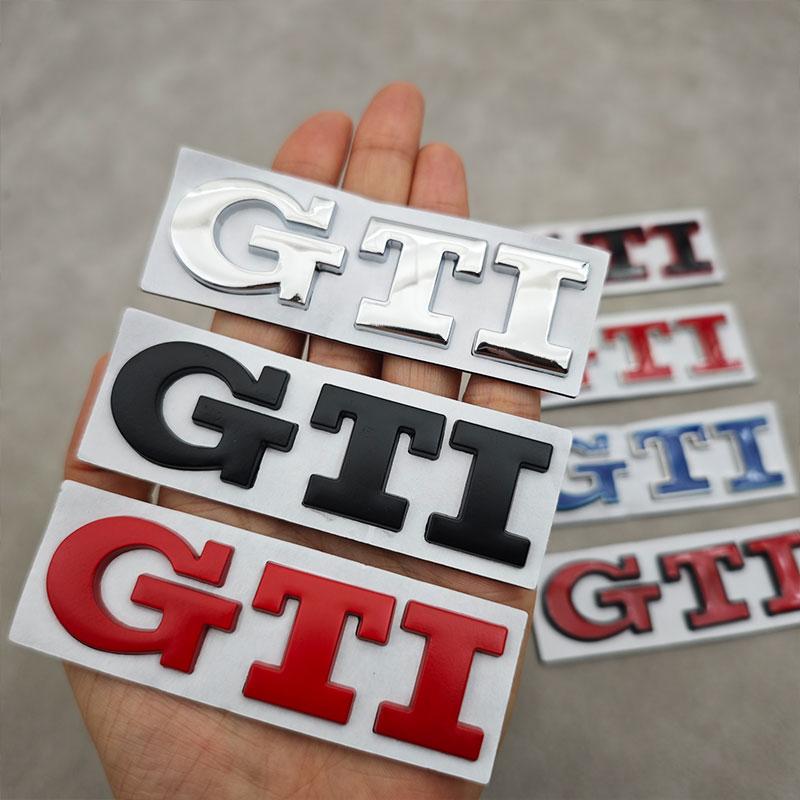 Hot 3D Metal Logo GTI Badge Car Front Grille Emblem Rear Trunk Sticker For Volkswagen VW Golf 4 5 6 7 3 MK2 MK3 MK4 Mk5 Polo Tig