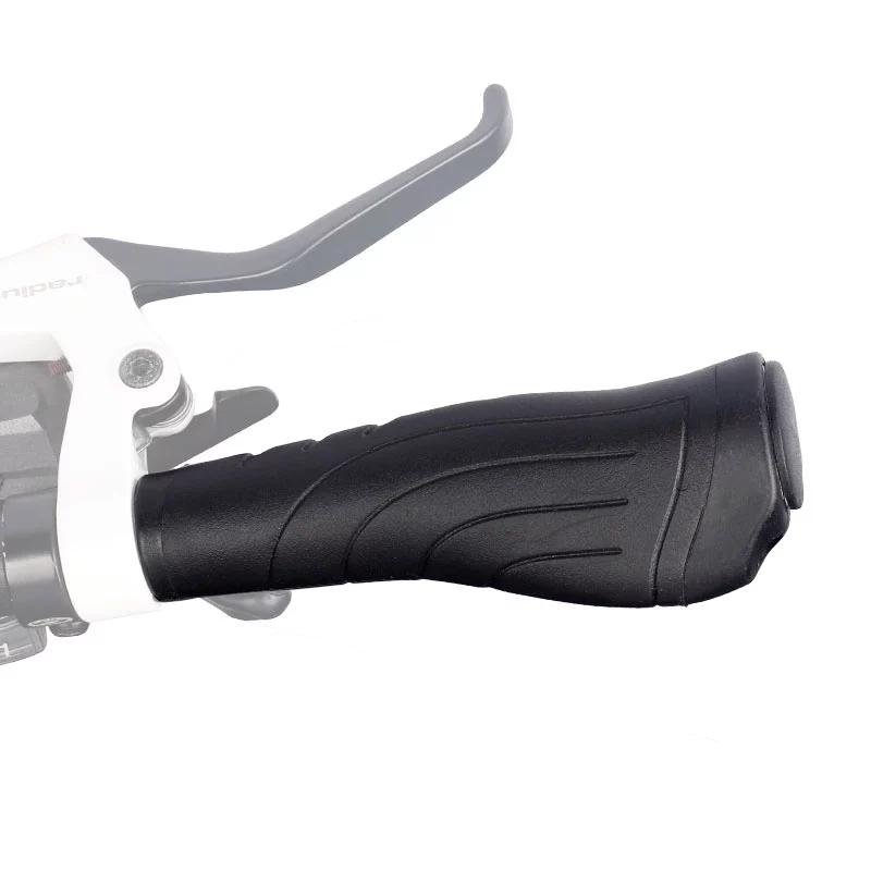 Велосипедный руль, резиновый корпус, подставка для рук, втулка, поворотная ручка с замком