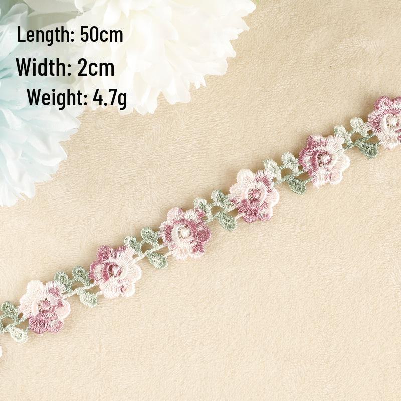 Водорастворимая вышитая кружевная нашивка с мультяшным цветком для самостоятельного изготовления одежды