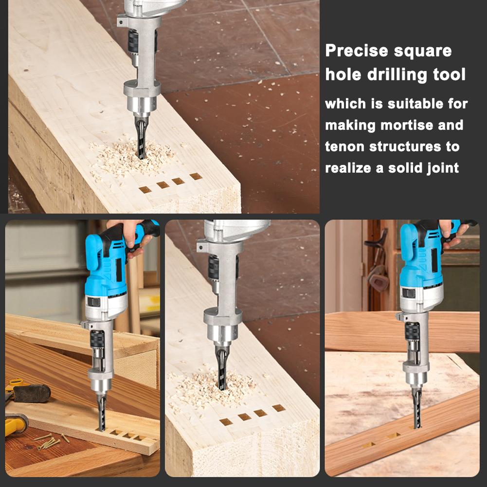 Адаптер для сверла с квадратным отверстием, кронштейн для крепления сверла, профессиональное крепление, долбёжное сверло для ручной электрической дрели