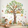 DECOWALL Лесные Животные Настенные Нордические Не Обои для Малыша Милые Настенные Легко Наносятся Наклейки, Стиль, Съемные, Без Следов, Наклейки, Детские Комнаты,