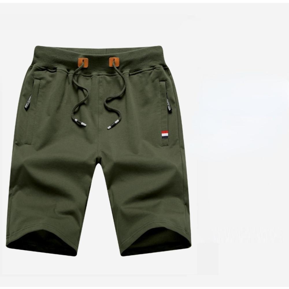 Мужские спортивные шорты для бега, повседневные летние шорты с эластичностью на талии, однотонные мужские шорты больших размеров