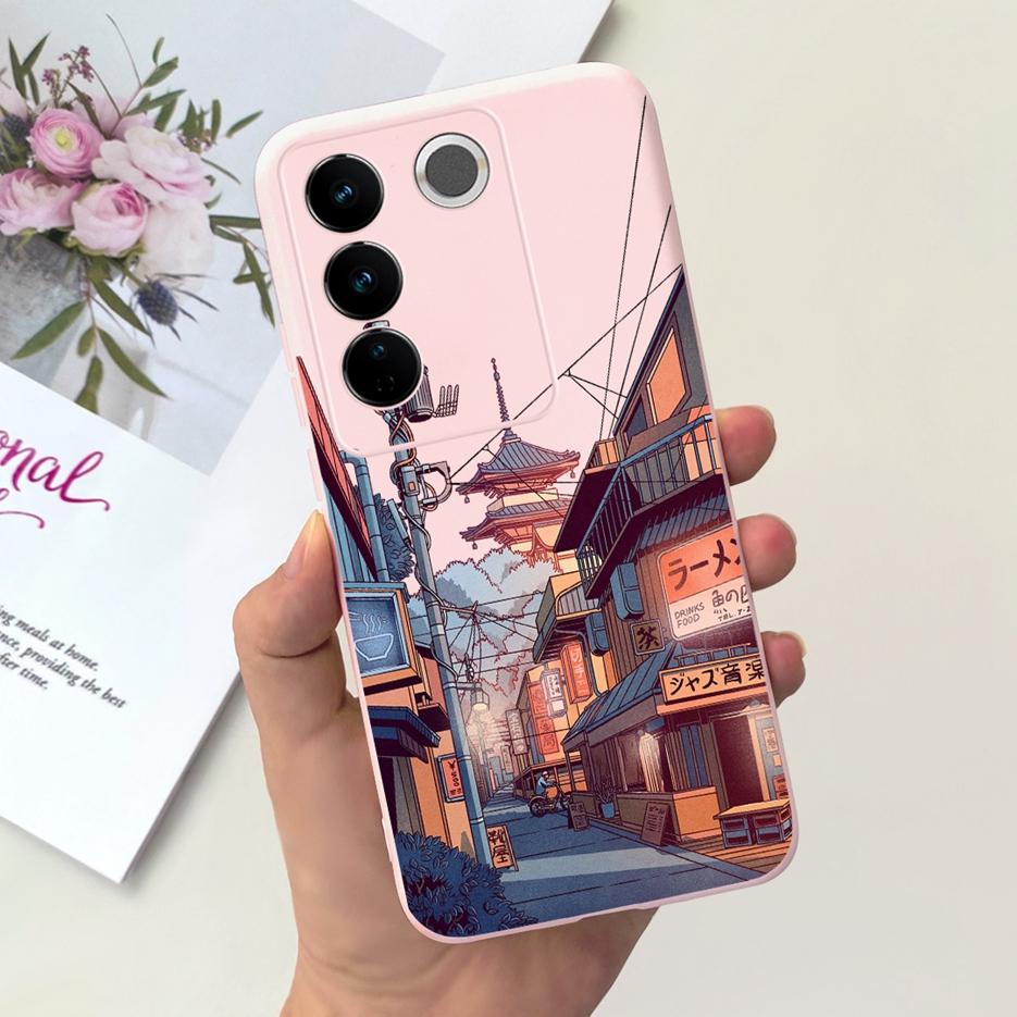 Чехол для Vivo V27 Чехол для Vivo V27e V2237 Милый Модный Расписной Чехол Мягкий Силиконовый Чехол для Телефона Для Vivo V27 Pro V 27 V27e Задняя Крышка Сумки