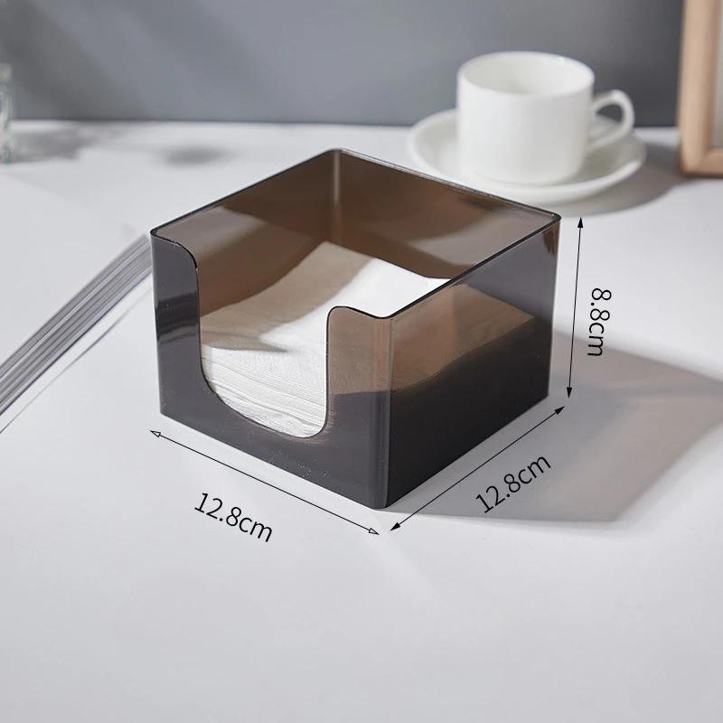 Квадратная минималистичная коробка для хранения салфеток, акриловый инструмент для хранения салфеток для дома, гостиной
