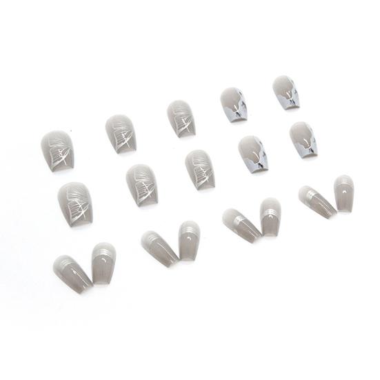 24 шт накладные ногти градиент цвета DIY водостойкие зима осень темперамент маникюр наклейки для маникюрного салона