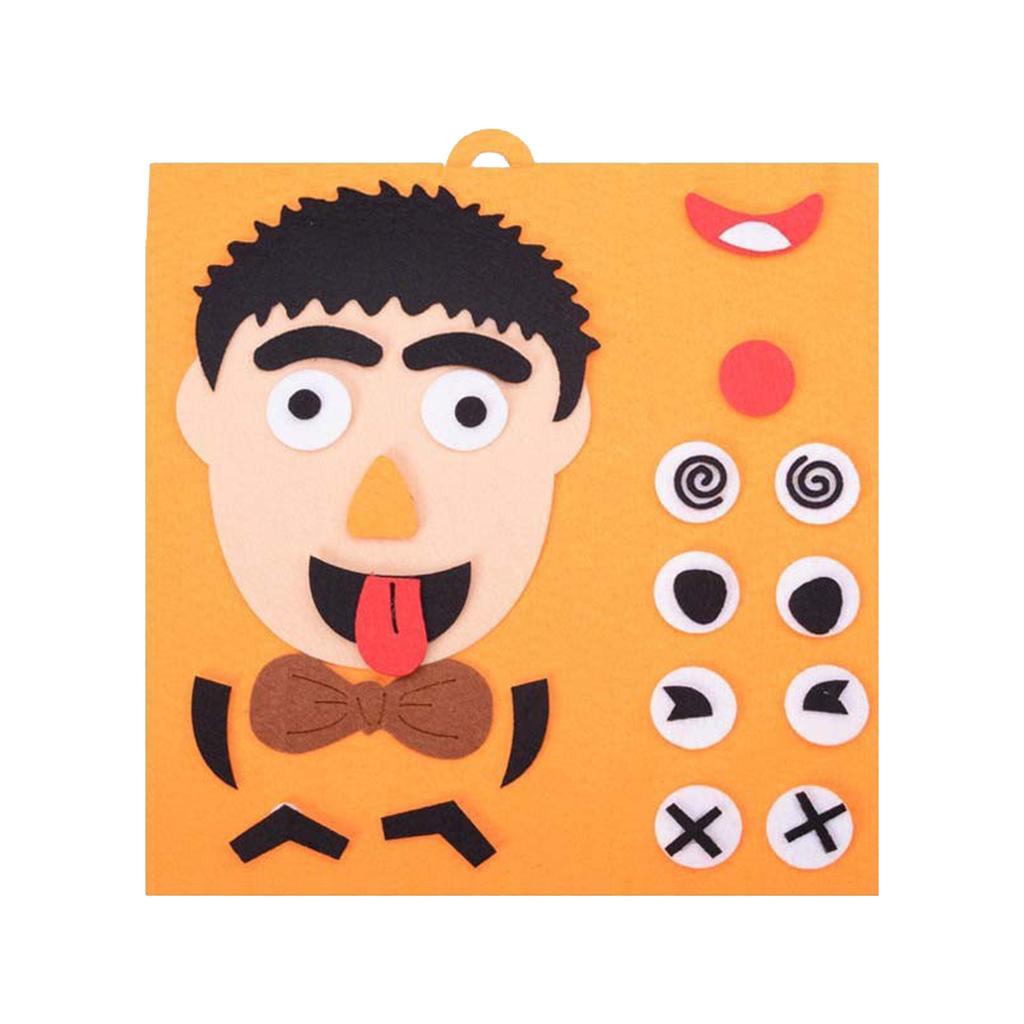 (Куниде) Детские образовательные изменения выражения лица наклейки игрушка DIY патч игрушка