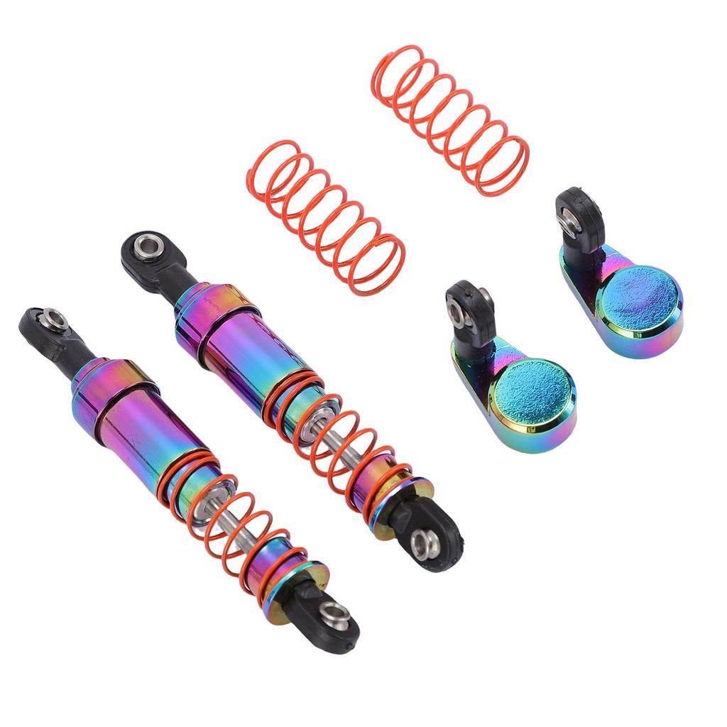 1 Pair Oil Pressure Shock Absorbers with Offset Caps Aluminum Alloy Large Bore Model Vehicle Shock Damper Kit 85mm