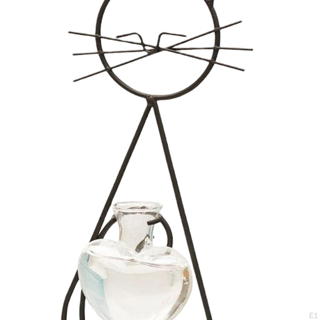 Ваза для террариума для кошек, металлический держатель, станция размножения, настольный подоконник 4,7 х 11,2 дюйма