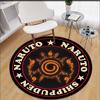 Anime Naruto Print Carpet  Area Rugs Round Carpet for Living Room Floor Mat Flannel Anti-Slip Mat for Children