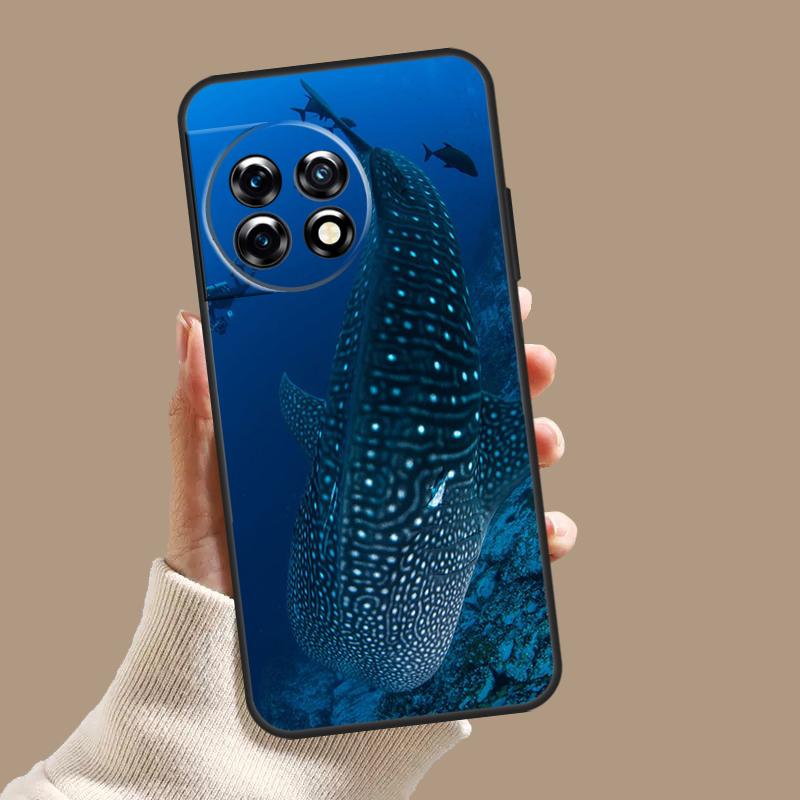 Ocean Whale Shark Swimming Case For OnePlus 10T 8T 9R 10R 12R OnePlus 12 11 9 10 Pro Nord 2 CE 3 Lite N10 N20 N30 Cover