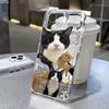 Милый прозрачный чехол для телефона с кошкой для iPhone 17 Air 16 15 14 13 Чехлы 15 16 Pro Max 17 Air 12 11 14 Plus 16promax Fundas Мягкий чехол из ТПУ