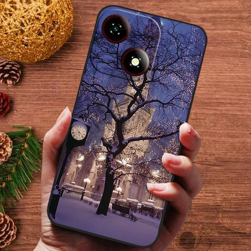 Рождественская расписная обложка для ZTE Blade A35e A35 A55 A75 4G Nubia Focus Pro 5G Чехол Силиконовые Мягкие Fundas Чехол для телефона A35 e A 55