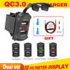 12/24 В двойной USB QC3.0 автомобильное зарядное устройство 4.2A дисплей напряжения с проводкой водонепроницаемые порты автомобильное зарядное устройство для телефона адаптер для iPhone Xiaomi