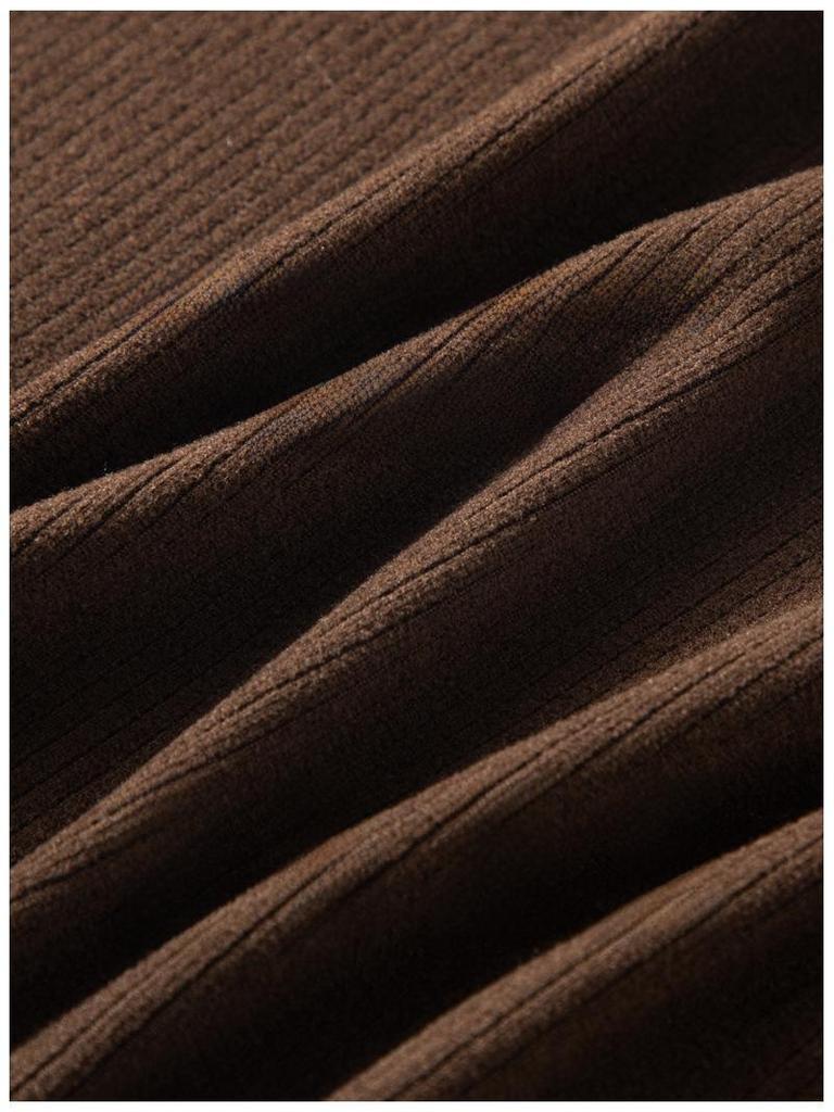 Рубашка из немецкого бархата с длинными рукавами и воротником средней высоты для женщин — идеально подходит для осени и зимы