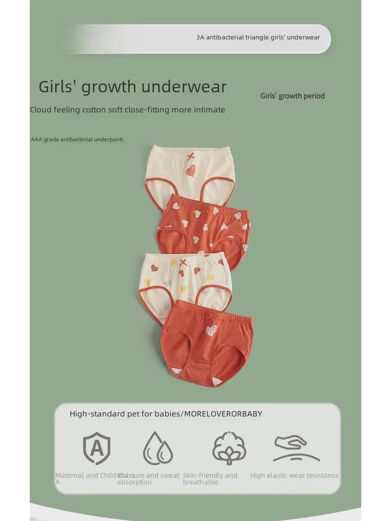 Детские антибактериальные шорты из хлопка с рисунком для девочек - Дизайн без ягодиц