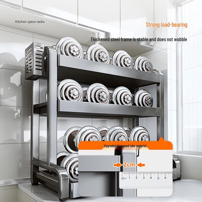 Shuaishi Modern Countertop Carbon Steel Spice Rack