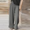 ZANZEA Женские летние свободные прямые плиссированные брюки