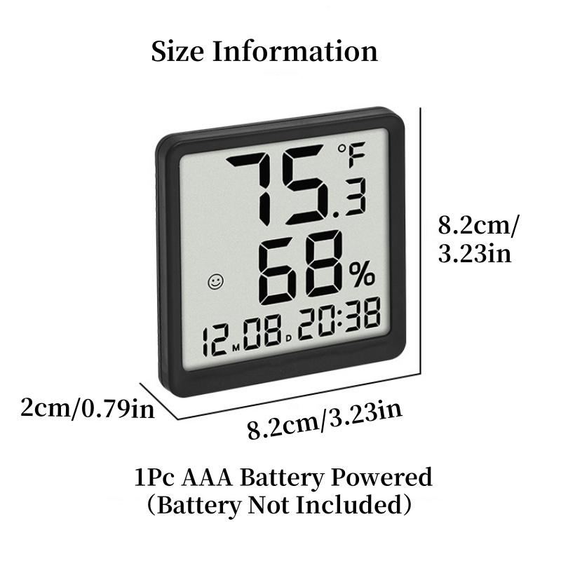 Мини портативные цифровые настольные часы с индикатором температуры и влажности, датой, работающие от батареек, настольные часы 12/24 ч. Магнитные настенные часы для холодильника с ЖК-дисплеем