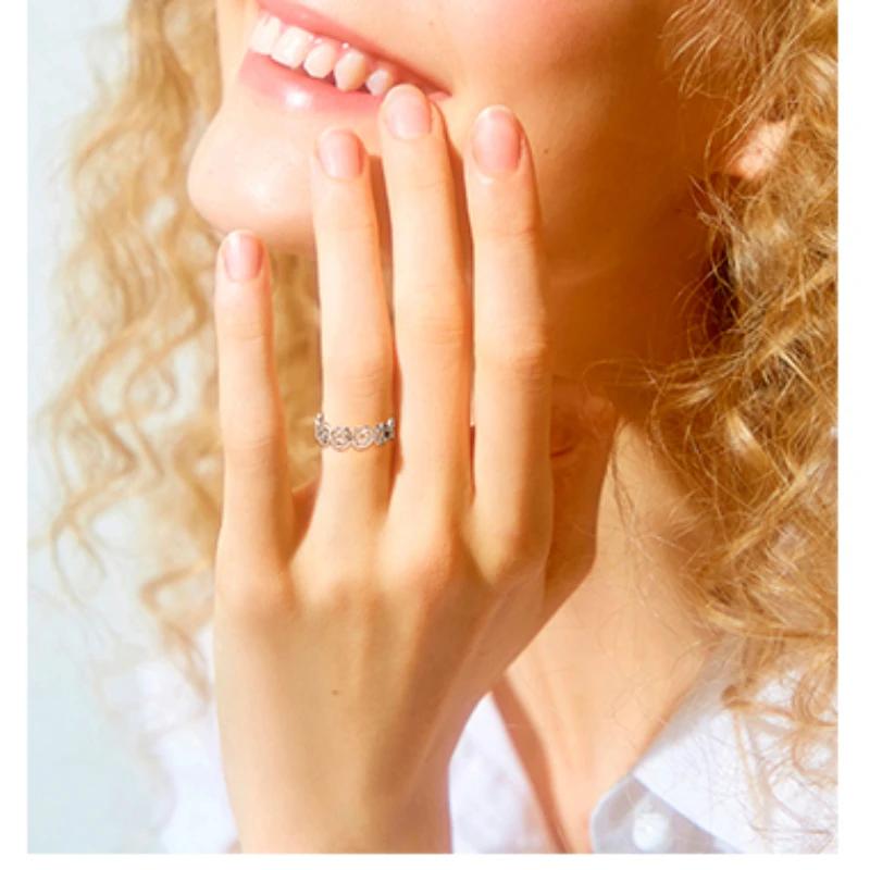 YILUOCD Stainless Steel Pentacle Ring Geometric Pentagram Ring for Women Wicca Protection Amulet Hollow Star Christmas Jewelry