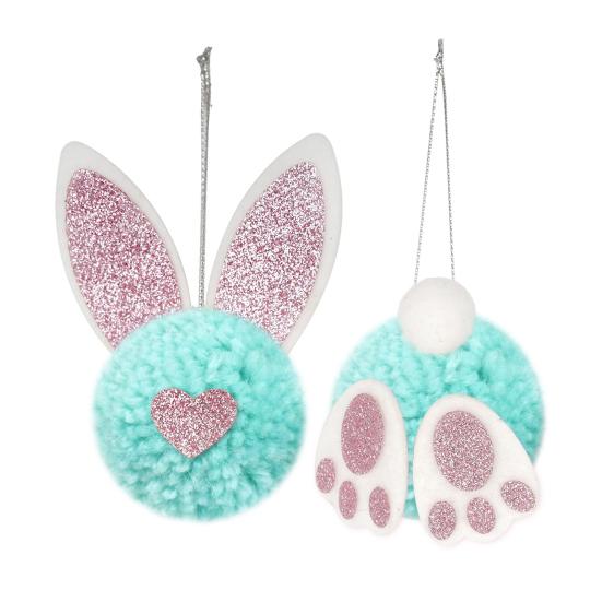 Easter Pendant with Hanging String Non-Woven Easter Bunny Butt Ear Pendant Seasonal Holiday