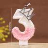 Digital Birthday Candles Pink Crown Princess Cake Candle Birthday Wedding Anniversary Handmade Candle Bougie Anniversaire