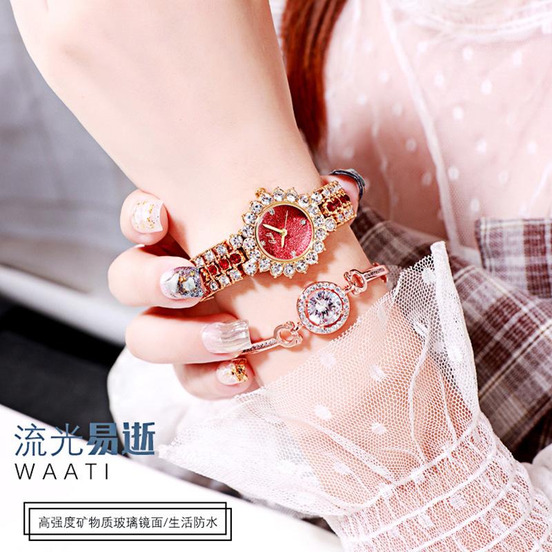 Light luxury full diamond women's watch niche quartz watch women's fashion gypsy star watch watch diamond