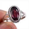 Natural Garnet Gemstone Handmade 925 Solid Sterling Silver Gift Ring S.6 J3n58