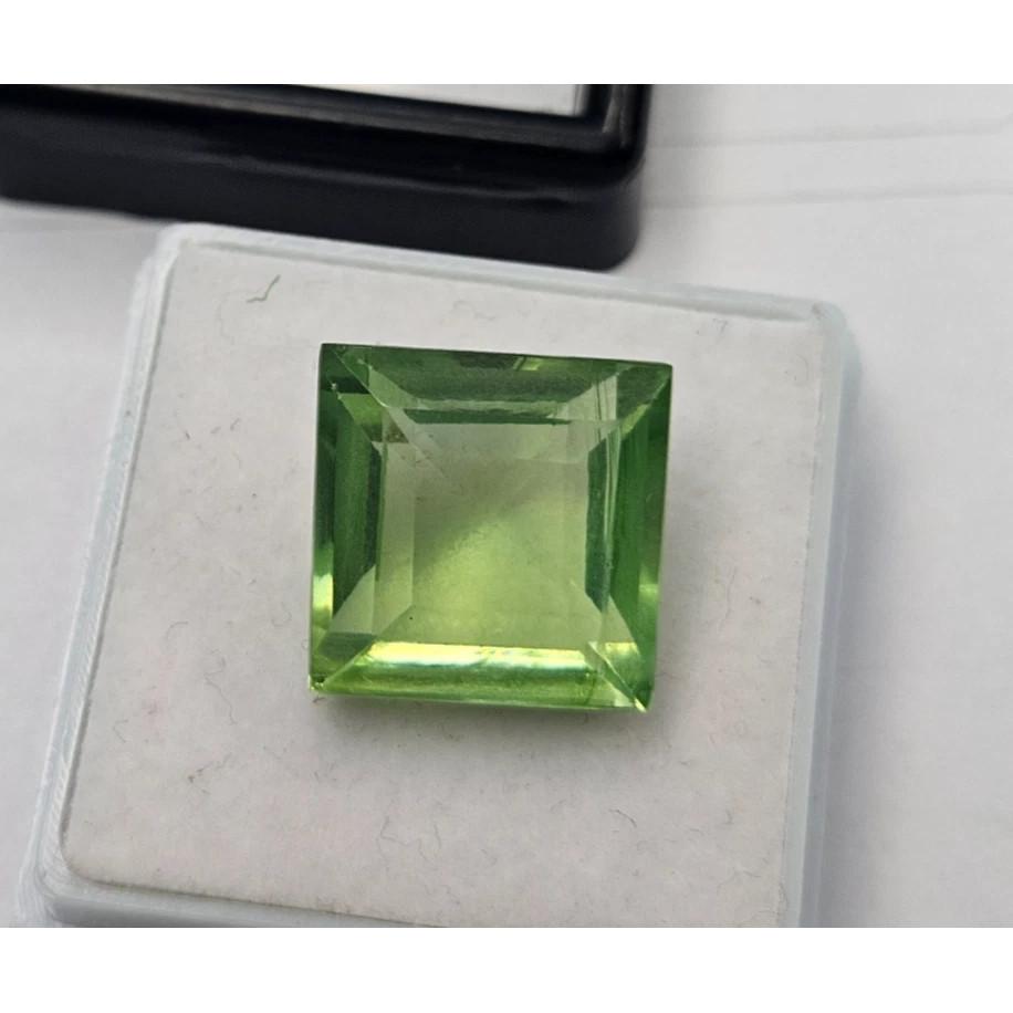 Princess Cut Natural Green Peridot 12+ Ct Stunning Certified Loose Gemstone