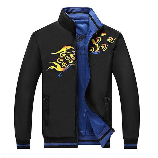 Двусторонняя мужская куртка с воротником-стойкой, весна, осень, зима, повседневная спортивная тонкая, свободная ветрозащитная и дышащая мужская куртка