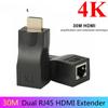 4K HDMI-compatible Extender Extension Up To 30m Over CAT5e / 6 UTP LAN Ethernet Cable RJ45 Ports LAN Network