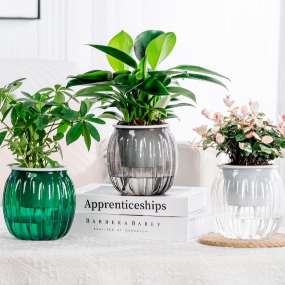 Пластиковый влагопоглощающий цветочный горшок, прозрачный, автоматический полив, садовый декор