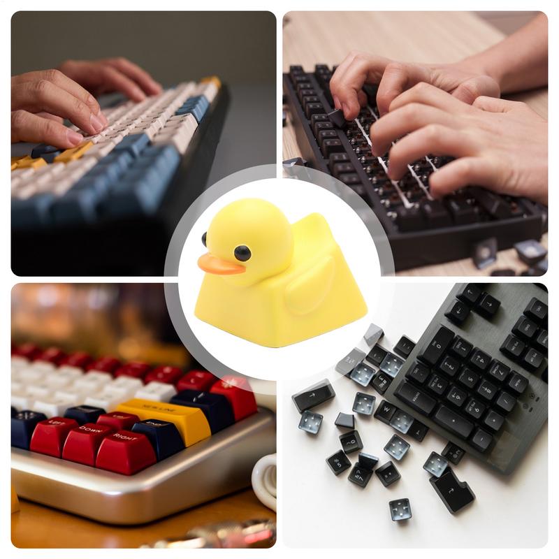 Cartoon Keyboard Key Caps Yellow Duck Resin Mechanical Keyboard Keycaps Replacement Parts Game Accessories Cute Decor