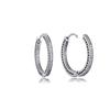 Hoop Earrings 925 Sterling Silver Clear CZ Wedding Earings for Women Fine Jewelry