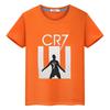 Футбольная футболка фаната CR7 для мальчика 10 лет 100% Хлопок аниме Короткая y2k one piece Принт Роналду Топы футболка гордости детская одежда девочки Веселая милая футболка