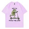 Off To Praise The Lord Funny Frog Graphic T Shirts Unisex Unisex Casual Fashion Tshirt Summer Loose Cotton Short Sleeve Tshirts