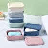 Портативная квадратная дорожная мыльница с крышкой, силиконовая сливная мыльница, высококачественная самоосушающаяся коробка для хранения, для путешествий на открытом воздухе