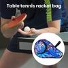 Сумка для настольной теннисной ракетки Изысканный узор Застежка-молния Защита от царапин Пыленепроницаемая с карманом Защитная сумка для пинг-понговой ракетки из ткани Оксфорд