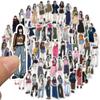 65Pcs  Hand-Painted Girl Sticker Diy Scrapbooking  Collage Album Characters Clothing Decoration Stickers
