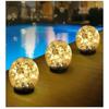 Solar Powered Cracked Glass Ground Stake Light Bright Soft Light For Garden Patio Camping Decor