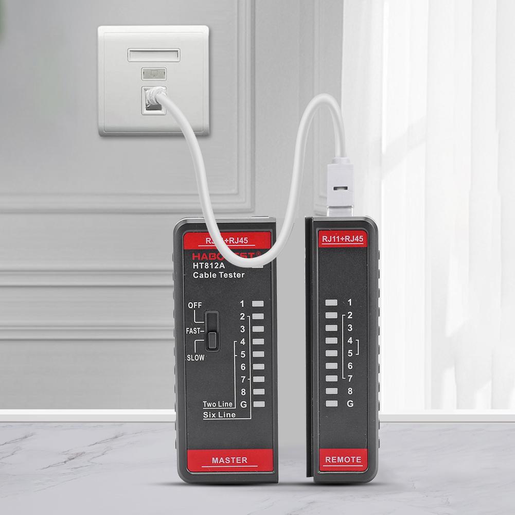 Тестер сетевого кабеля RJ45 RJ11 Светодиодный дисплей Тестер кабеля LAN Тестер целостности Сетевой провод Детектор телефонной линии Трассировщик