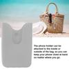 Beach Bag Phone Holder, Soft Silicone Phone Storage Bag with Squeezable Posts Phone Case Charm Secure Insert Accessory