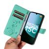 Для Xiaomi Redmi 15C 4G (Глобальный) (171 мм)/Poco C85 4G (171 мм) Чехлы из искусственной кожи с цветочным узором, кошелек-подставка, чехол для телефона с ремешком