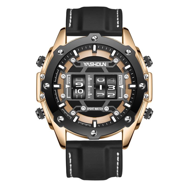 Personalized Multifunctional Men's Watch Sports Silicone Strap Waterproof Calendar Electronic Watch