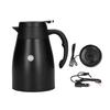 24V 1200ml Car Water Heater Pot with Base Portable Stainless Steel Electric Kettle Pot for Truck