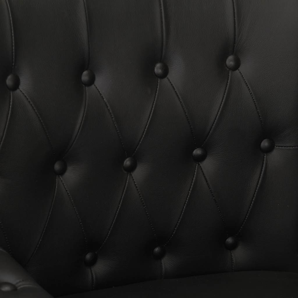 Armchair in Black Genuine Goat Leather