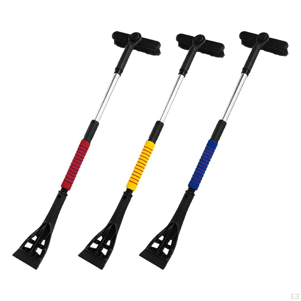 Щетка для снега и скребок 2 в 1 для сгребания снега, пенопластовая ручка, вращающаяся на 360° головка Автомобили, грузовики, внедорожники