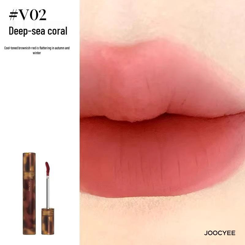 Joocyee Янтарный блеск для губ V05 Корица и Утиное Молоко Чайная Помада - Увлажняющая, Водно-Легкое Покрытие