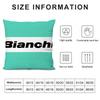 Роскошная наволочка с логотипом B-Bianchi Элегантная удобная наволочка для подушки Декоративная наволочка для дивана-кровати Двусторонняя печать Невидимая молния Декор для дома