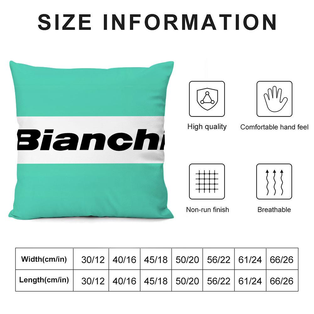 Роскошная наволочка с логотипом B-Bianchi Элегантная удобная наволочка для подушки Декоративная наволочка для дивана-кровати Двусторонняя печать Невидимая молния Декор для дома