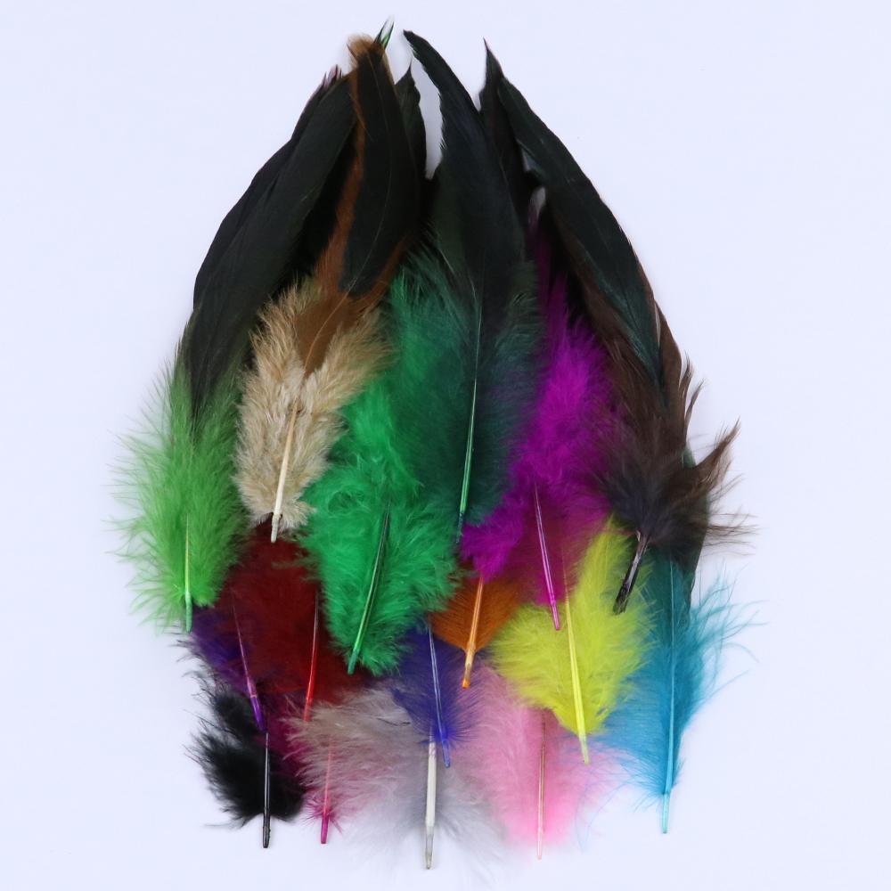 50pcs/pack Black Rooster Feathers Dyed Colorful Natural Pheasant Plumes 15-20cm/6-8 Inch Costume Party Decor Feathers for Craft